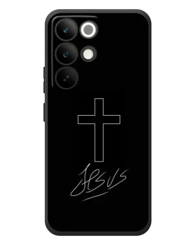 Чехол для Realme C85 Pro с картинкой «Графический крест Jesus» Чехол для Realme C85 Pro с картинкой «Графический крест Jesus»
