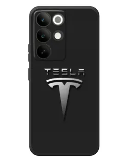 Чохол для Realme C85 Pro з картинкою «Сталевий логотип Tesla»