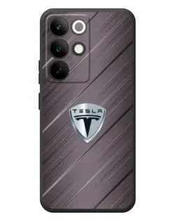 Чохол для Realme C85 Pro з картинкою «Металева текстура Tesla»