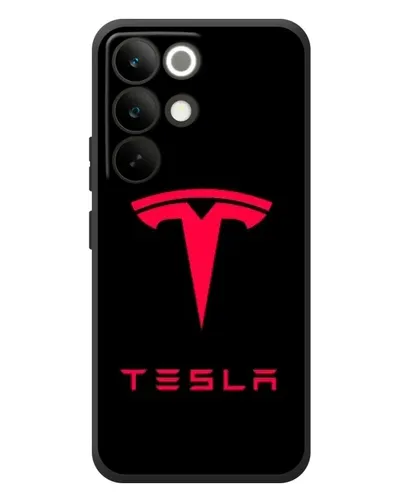 Чохол для Realme C85 Pro з картинкою «Tesla Red Logo»