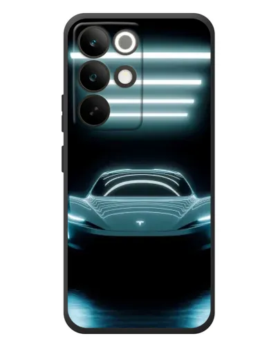 Чохол для Realme C85 Pro з картинкою «Tesla в неоні»