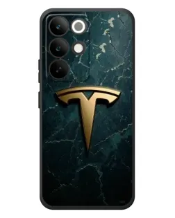 Чохол для Realme C85 Pro з картинкою «Мармурова Tesla Gold»
