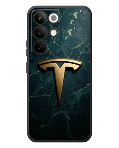 Чохол для Realme C85 Pro з картинкою «Мармурова Tesla Gold»
