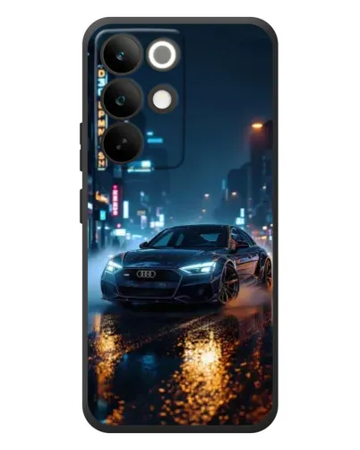 Чохол для Realme C85 Pro з картинкою «Нічне місто та Audi»