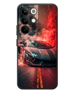Чохол для Realme C85 Pro з картинкою «Lamborghini червоний дим»
