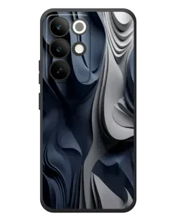 Чохол для Realme C85 Pro з картинкою «Об'ємні сині складки»
