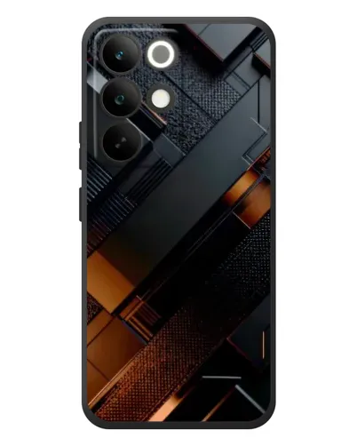 Чохол для Realme C85 Pro з картинкою «Чорні геометричні блоки»