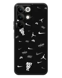 Чехол для Realme C85 с картинкой «Nike Black Pattern»