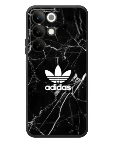 Чехол для Realme C85 с картинкой «Белый мрамор Adidas»