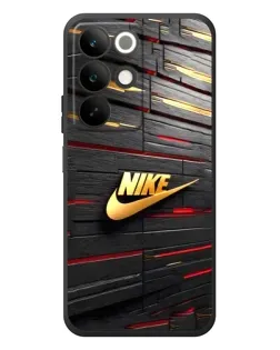 Чохол для Realme C85 з картинкою «Золотий Nike на металі»