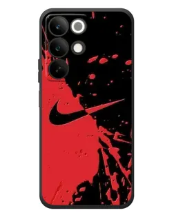 Чохол для Realme C85 з картинкою «Червоні бризки Nike»