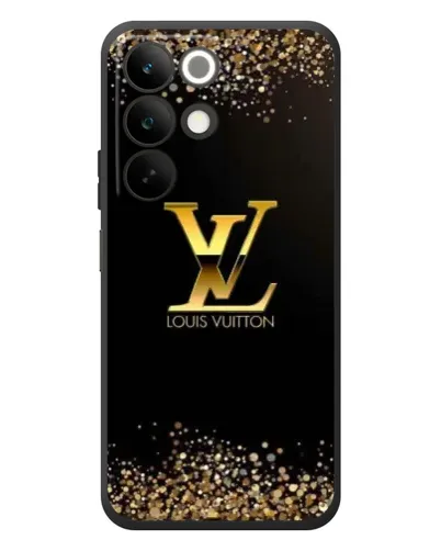 Чехол для Realme C85 с картинкой «LV — золотые искры»