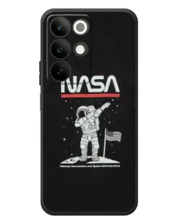 Чехол для Realme C85 с картинкой «NASA — шагаем по Луне»