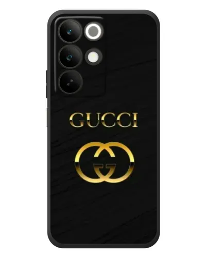 Чехол для Realme C85 с картинкой «Золотой логотип Gucci»