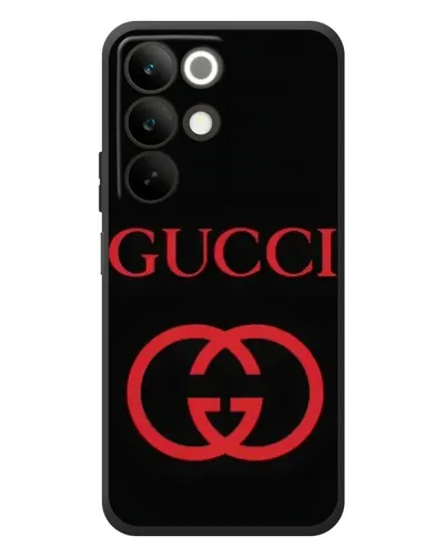Чехол для Realme C85 с картинкой «Gucci — красный логотип»