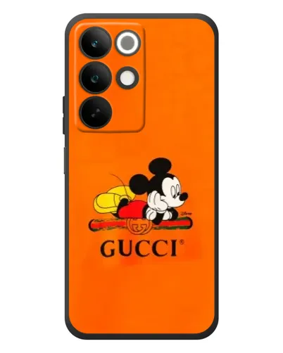 Чехол для Realme C85 с картинкой «Микки Маус Gucci — оранж»