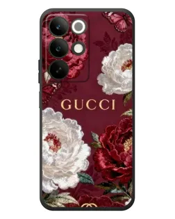 Чохол для Realme C85 з картинкою «Gucci — бордові троянди»