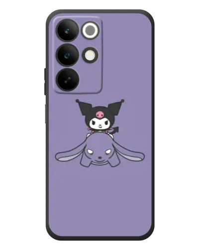 Чохол для Realme C85 з картинкою «Kuromi на ліловому фоні»