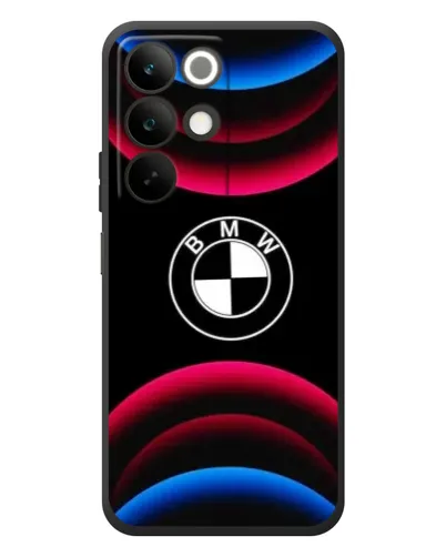 Чохол для Realme C85 з картинкою «Логотип BMW та неонові дуги»