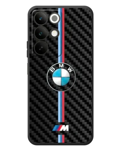 Чохол для Realme C85 з картинкою «Емблема BMW та карбон»