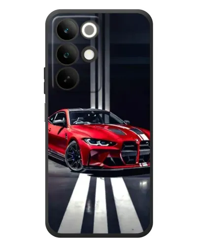 Чохол для Realme C85 з картинкою «Червона BMW на дорозі»
