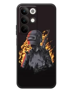 Чохол для Realme C85 з картинкою «PUBG — вогняний силует»