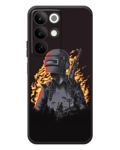 Чохол для Realme C85 з картинкою «PUBG — вогняний силует» Чохол для Realme C85 з картинкою «PUBG — вогняний силует»