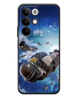Чохол для Realme C85 з картинкою «Десант PUBG — стрибок»
