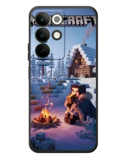 Чохол для Realme C85 з картинкою «Зимовий Minecraft»