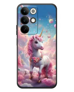 Чехол для Realme C85 с картинкой «Единорог среди облаков»