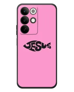 Чохол для Realme C85 з картинкою «Рожевий символ Jesus»