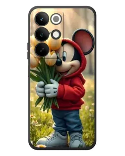 Чохол для Realme C85 з картинкою «Міккі з тюльпанами»