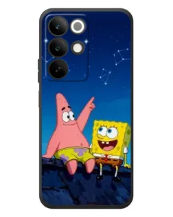 Чохол для Realme C85 з картинкою «Губка Боб та Патрік вночі»