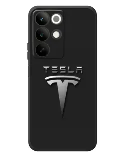 Чохол для Realme C85 з картинкою «Сталевий логотип Tesla»