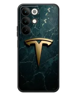 Чохол для Realme C85 з картинкою «Мармурова Tesla Gold»