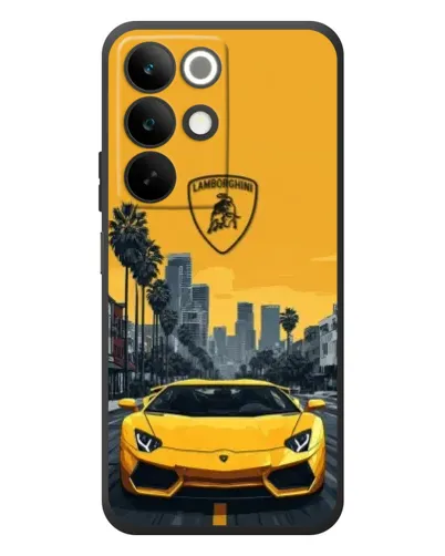 Чехол для Realme C85 с картинкой «Желтый Lamborghini город» Чехол для Realme C85 с картинкой «Желтый Lamborghini город»