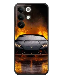 Чехол для Realme C85 с картинкой «Lamborghini в огне»