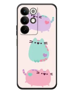 Чехол для Realme C85 с картинкой «Pusheen трио»