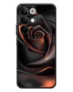 Чохол для Realme C85 з картинкою «Шовкова чорна троянда»