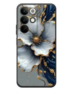 Чохол для Realme C85 з картинкою «Біла квітка та золотий флюїд»