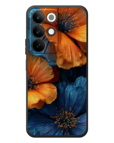 Чохол для Realme C85 з картинкою «Яскрава синьо-помаранчева флора» Чохол для Realme C85 з картинкою «Яскрава синьо-помаранчева флора»