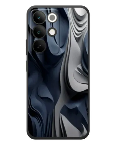 Чохол для Realme C85 з картинкою «Об'ємні сині складки»
