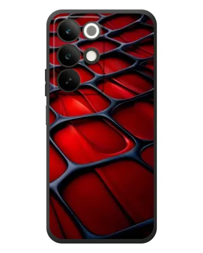 Чохол для Realme C85 з картинкою «Червона глянцева сітка»