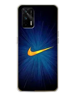 Чехол для Realme GT 5G с картинкой «Синий пульс Nike»