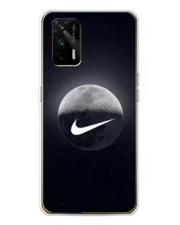 Чехол для Realme GT 5G с картинкой «Nike в стиле граффити»