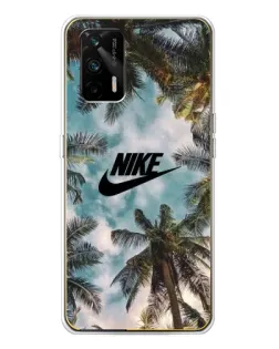 Чехол для Realme GT 5G с картинкой «Тропический принт Nike»