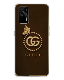 Чехол для Realme GT 5G с картинкой «Gucci — золотая бабочка»