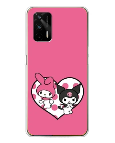 Чехол для Realme GT 5G с картинкой «Kuromi и My Melody» Чехол для Realme GT 5G с картинкой «Kuromi и My Melody»