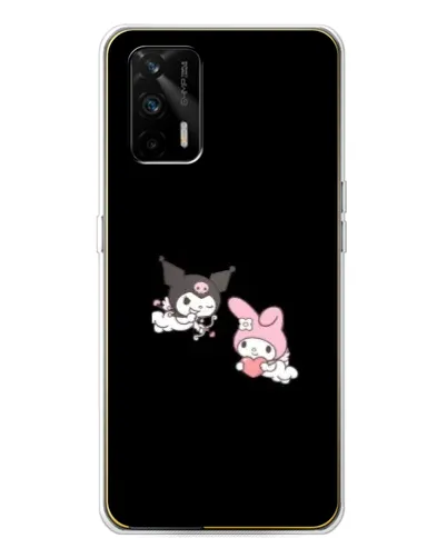 Чехол для Realme GT 5G с картинкой «My Melody и Kuromi» Чехол для Realme GT 5G с картинкой «My Melody и Kuromi»