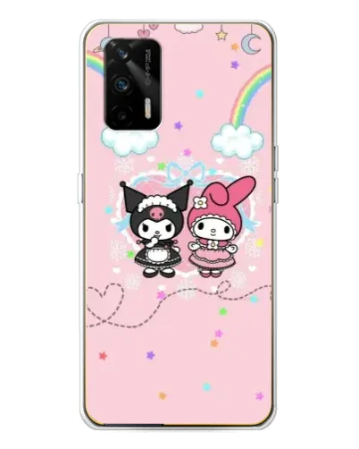 Чехол для Realme GT 5G с картинкой «My Melody и Kuromi» Чехол для Realme GT 5G с картинкой «My Melody и Kuromi»